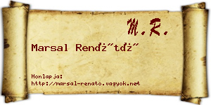 Marsal Renátó névjegykártya
